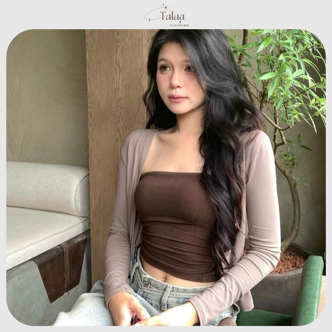 Áo Thun Nữ TaLaa A026 - Cổ Sơ Mi Cotton Mịn Co Giãn, Form Ôm Đẹp - Ảnh 7