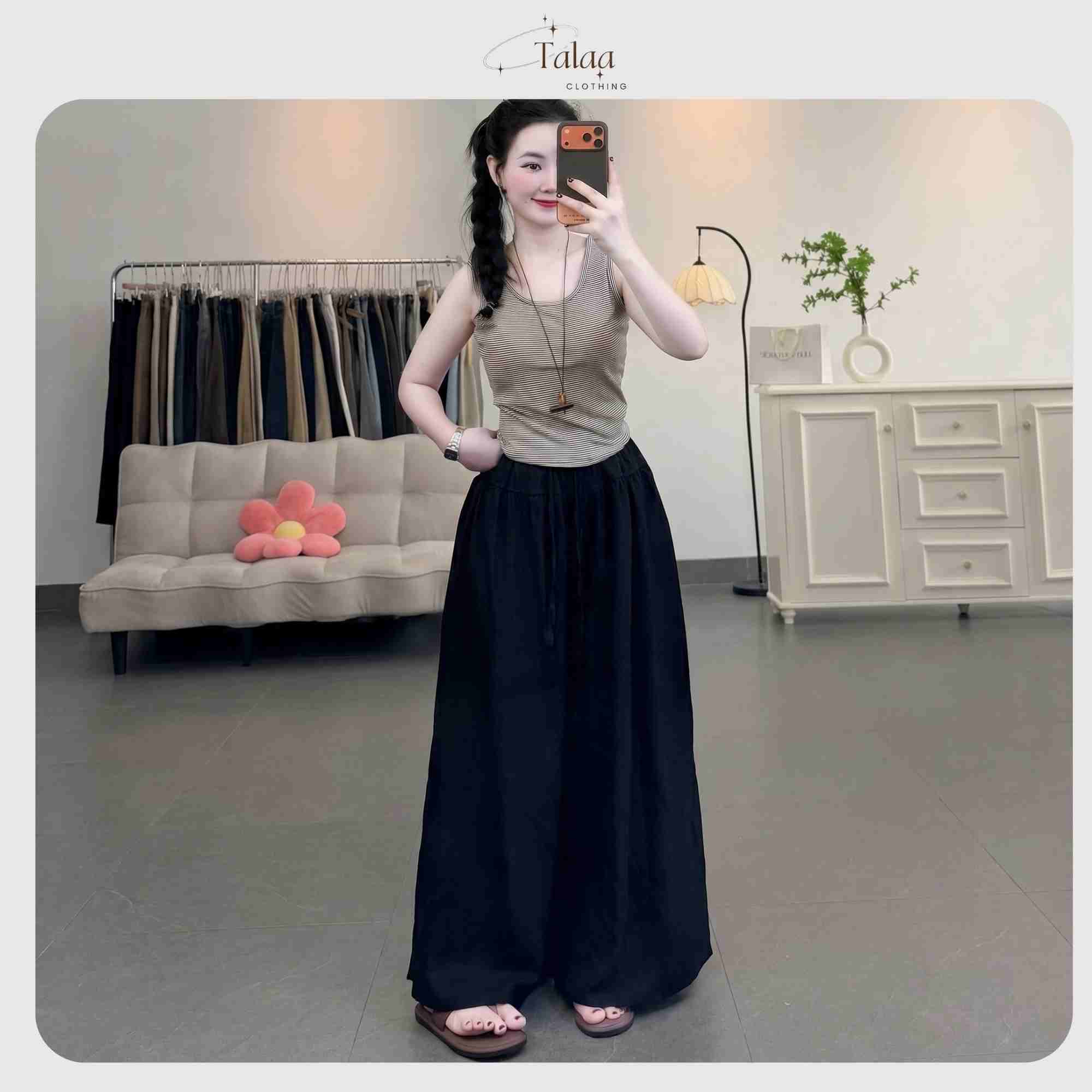 Quần Ống Rộng Nữ Cạp Chun Dáng Suông Dài TaLaa - TL0062 - Ảnh 2