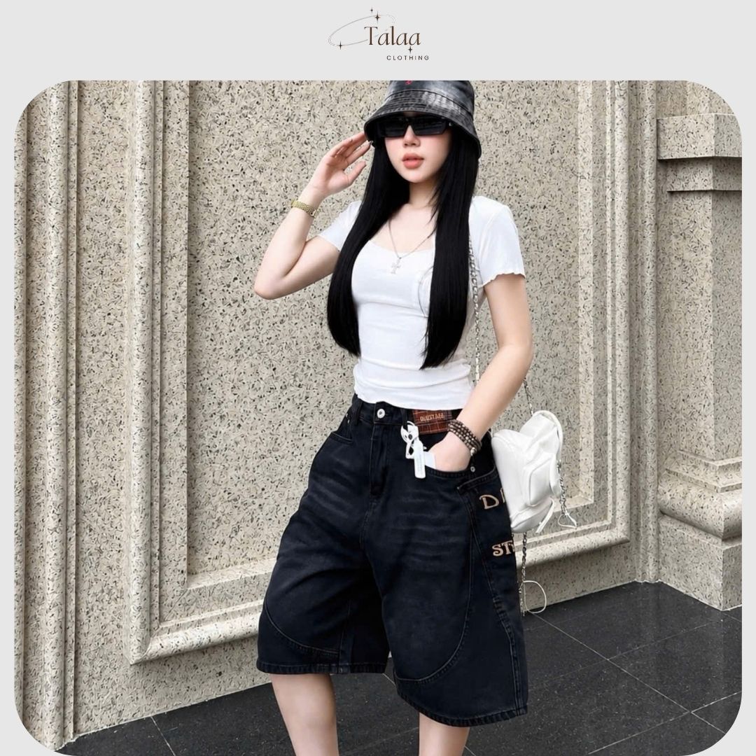 Quần Jean Boy Thụng Thêu Túi Sau TL-111 – Form Suông Cá Tính, Chất Kaki Cao Cấp - Ảnh 2