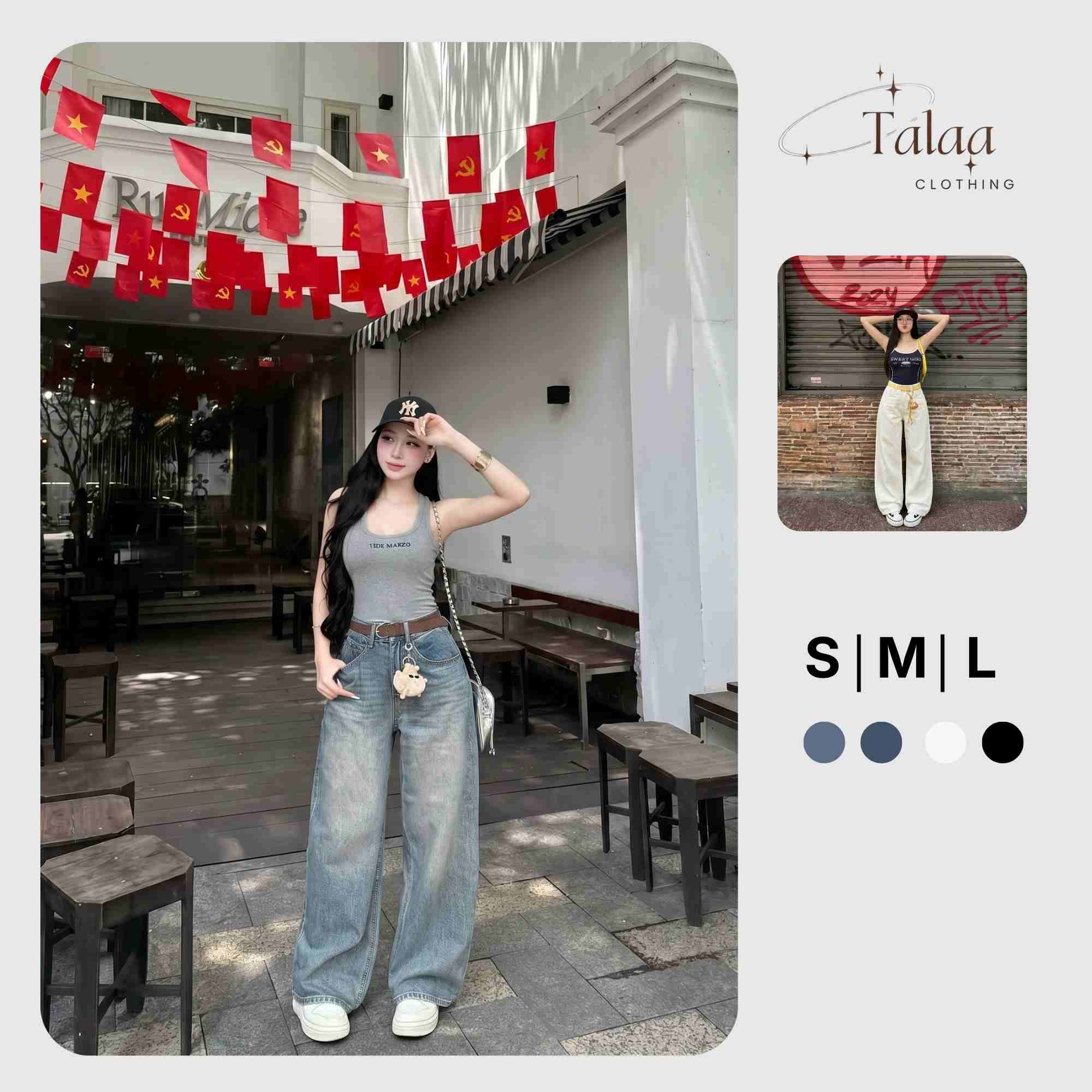 Quần Jean Suông Quốc Dân Cho Mọi Cô Nàng TaLaa - TL0061