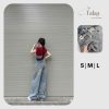 Suông Jeans Cạp Cao