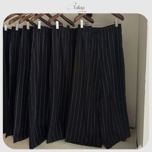Quần Ống Suông Kẻ Sọc