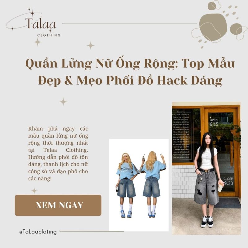 Quần lửng nữ ống rộng